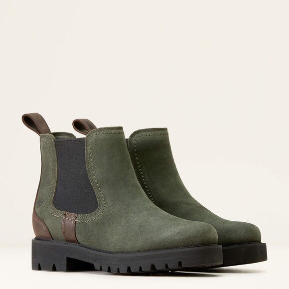 Ariat Shoes - NEW Ariat Wexford Lug Waterproof Chelsea Boot Forest Green Chunky Sole Outdoor